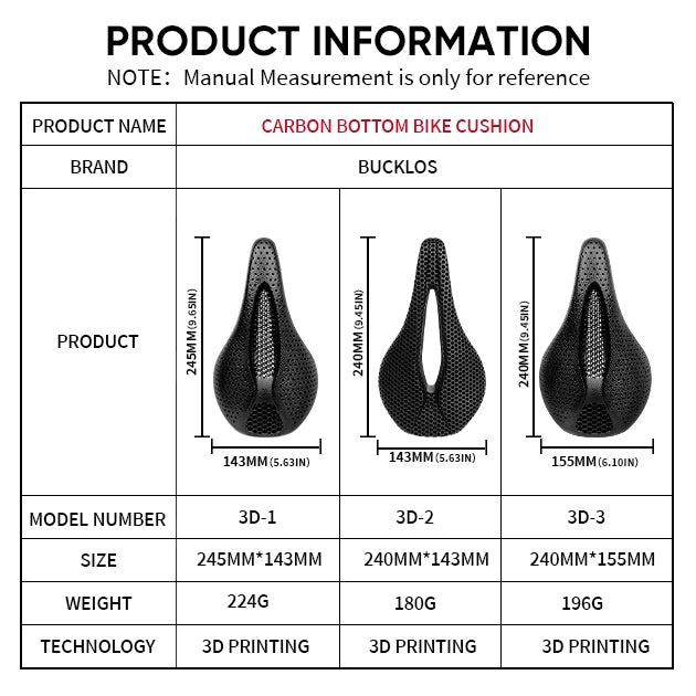 SUPERIOR BIKE 3D Printed Racing Bike Seat Cushion