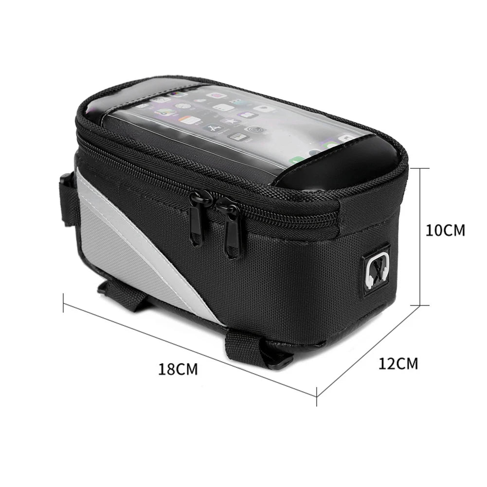 SUPERIOR BIKE Bag Bicycle Front Phone Case Holder with Touchscreen Top