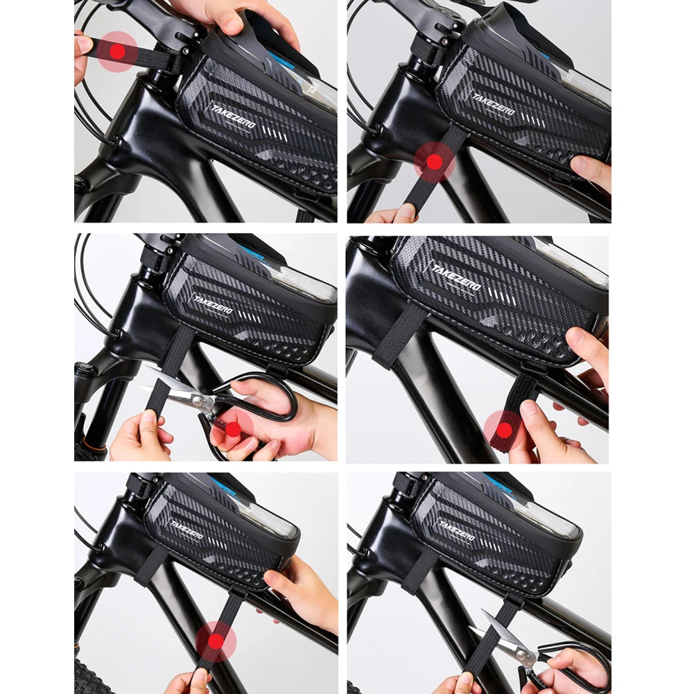 SUPERIOR BIKE Bag Bicycle Front Phone Case Holder with Touchscreen Top