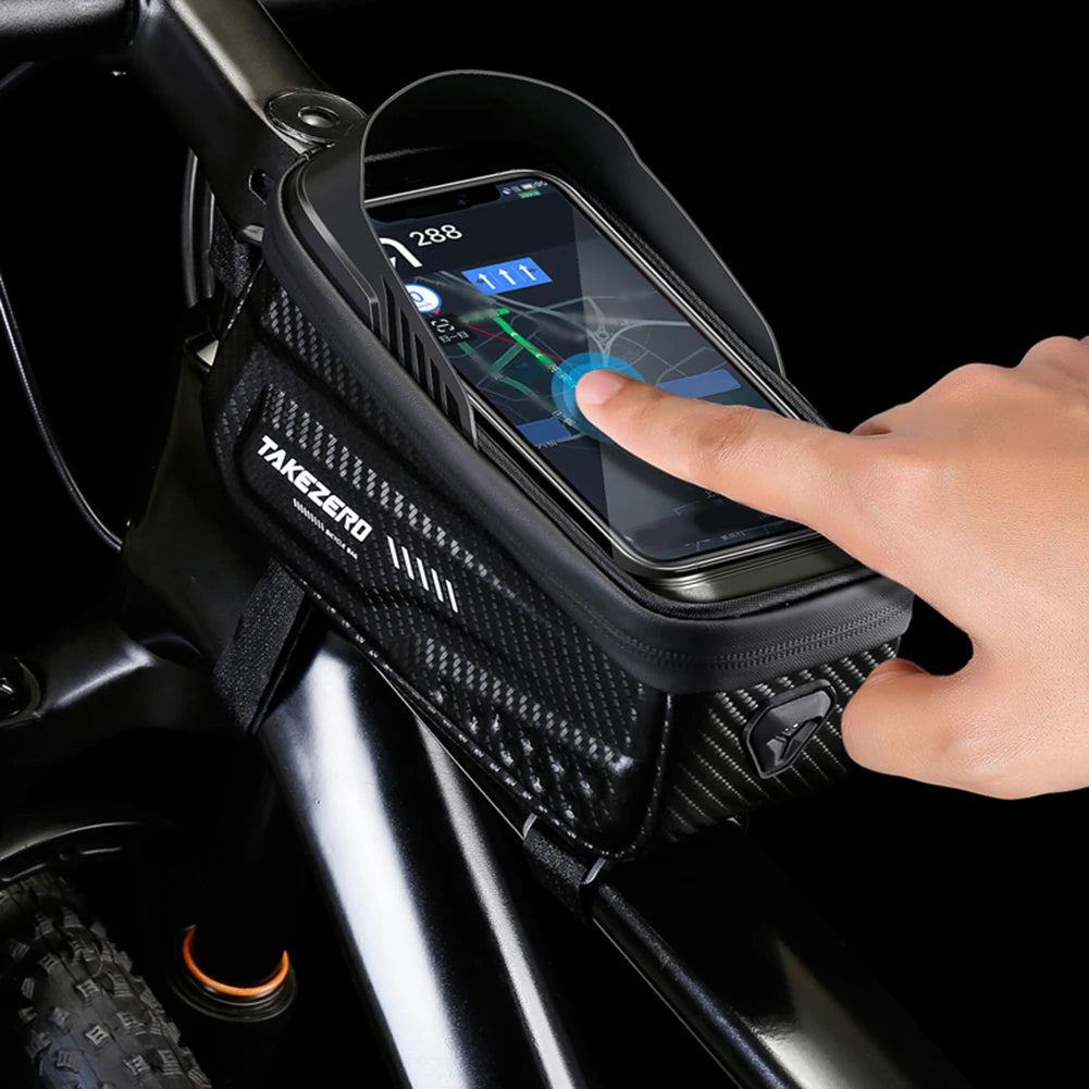 SUPERIOR BIKE Bag Bicycle Front Phone Case Holder with Touchscreen Top