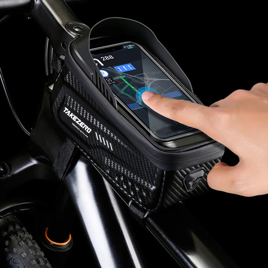 SUPERIOR BIKE Bag Bicycle Front Phone Case Holder with Touchscreen Top