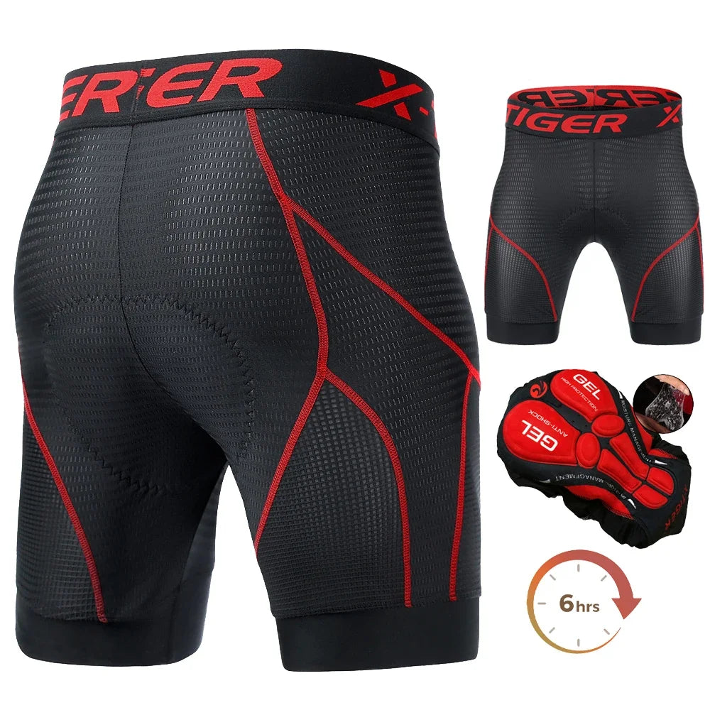 SUPERIOR BIKE X-TIGER Men's Cycling Underwear Shorts 5D Padded Sports