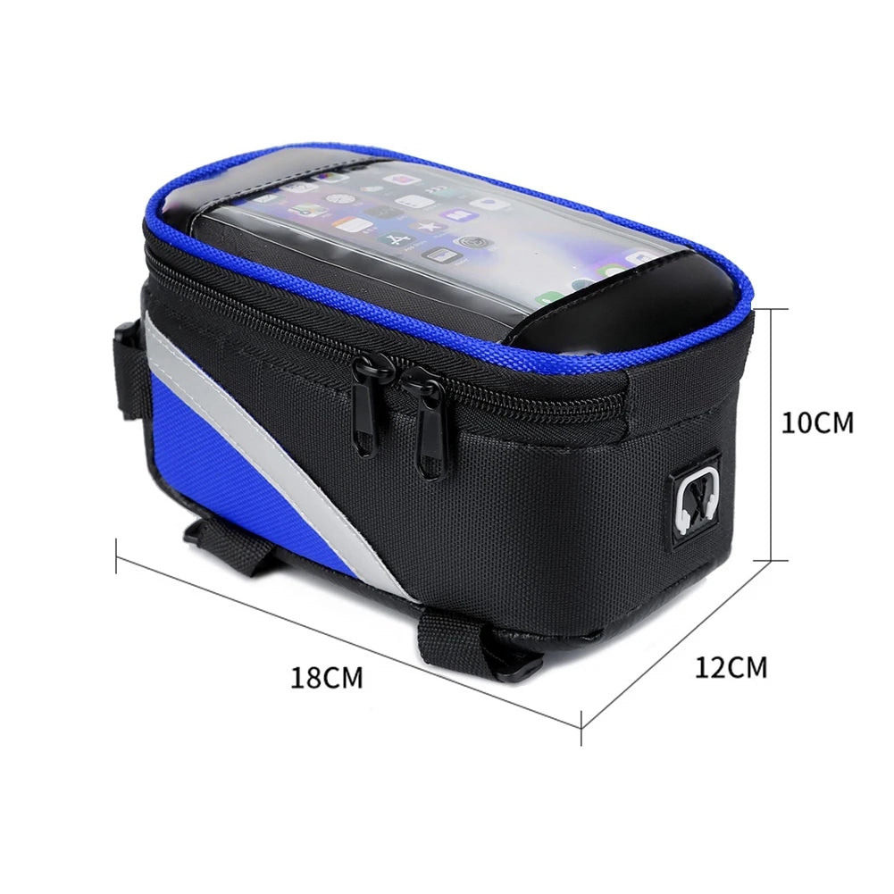 SUPERIOR BIKE Bag Bicycle Front Phone Case Holder with Touchscreen Top