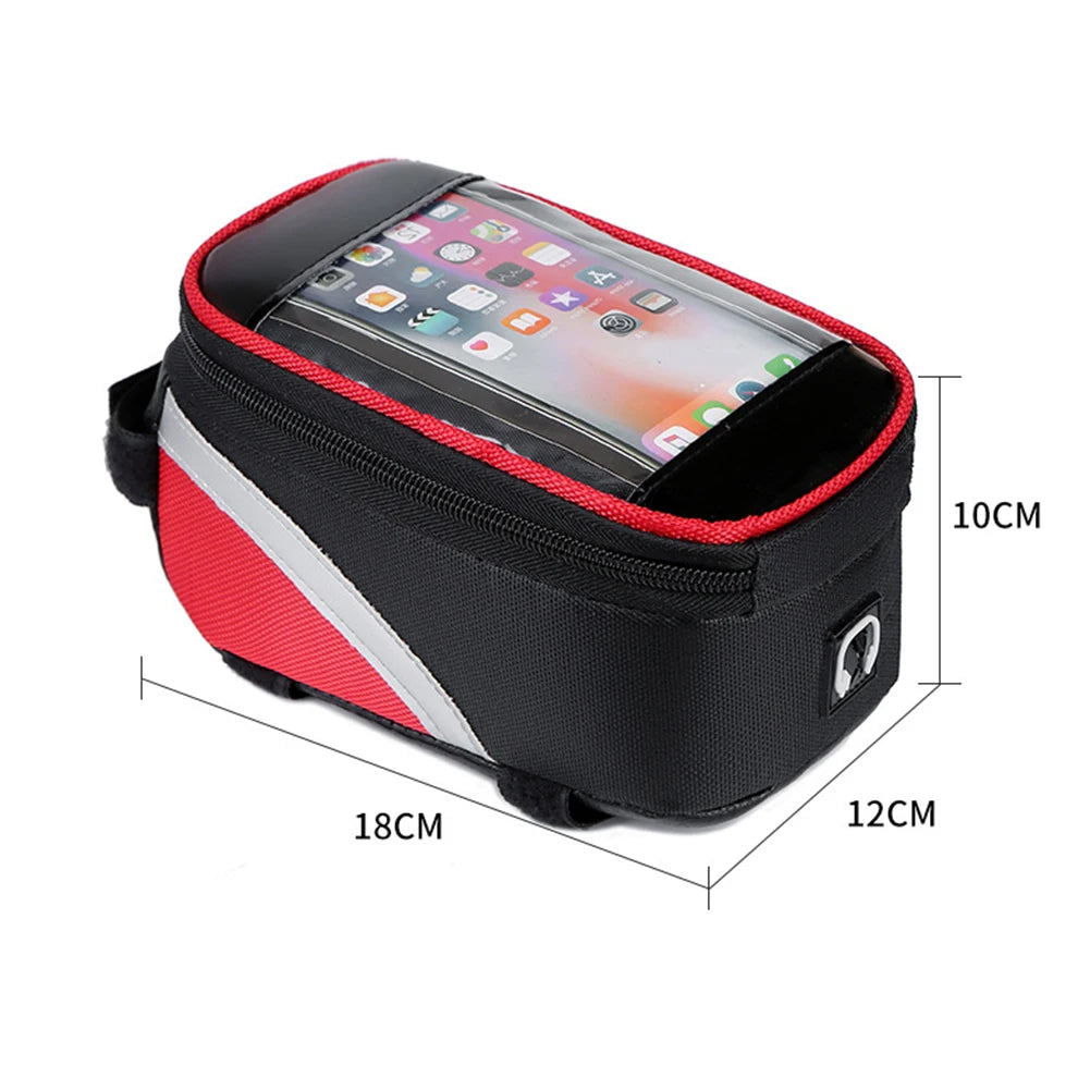 SUPERIOR BIKE Bag Bicycle Front Phone Case Holder with Touchscreen Top