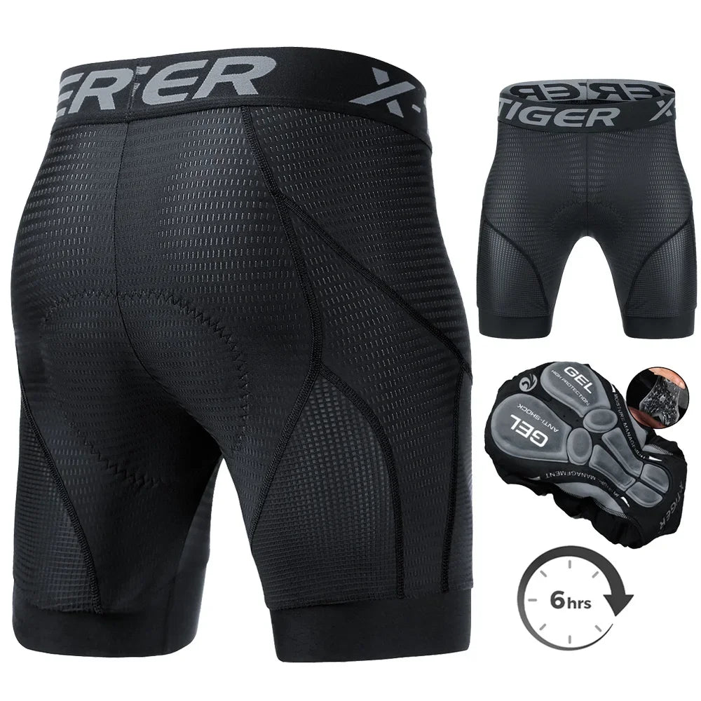 SUPERIOR BIKE X-TIGER Men's Cycling Underwear Shorts 5D Padded Sports