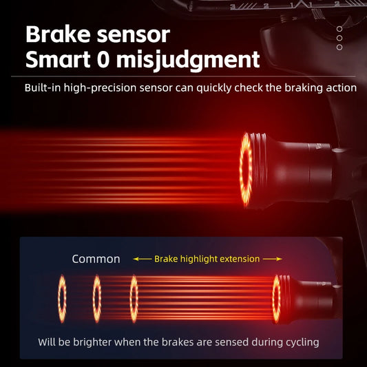SUPERIOR BIKE Road Bike Rear Light  IPX6 Waterproof Type-C Charging