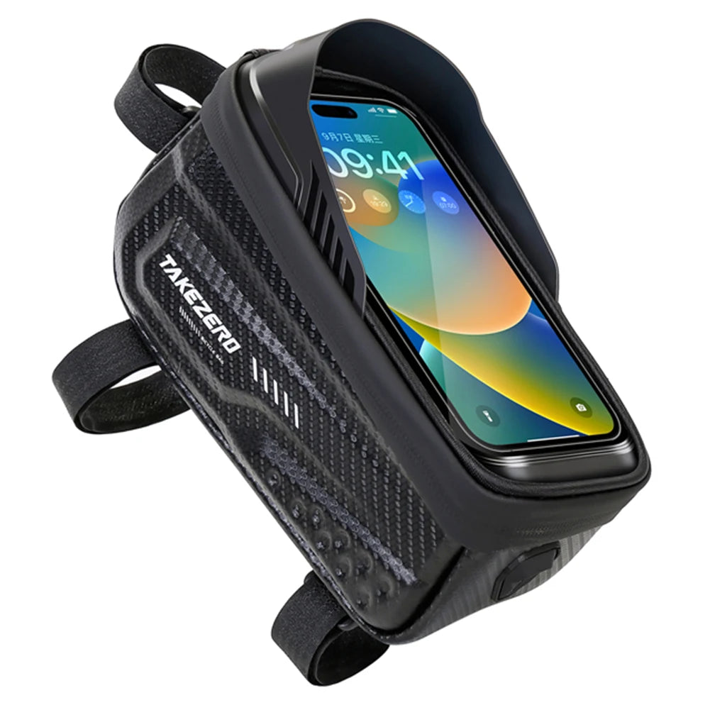 SUPERIOR BIKE Bag Bicycle Front Phone Case Holder with Touchscreen Top